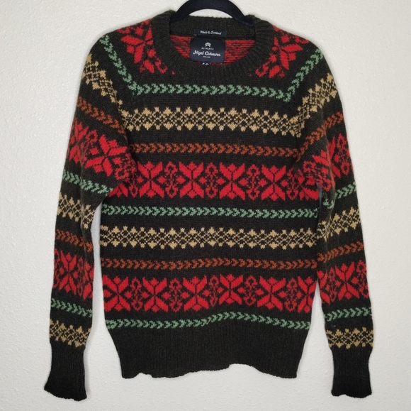 Nigel Cabourn Fair Isle Sweater Mens Size 48 US Medium - Picture 1 of 4